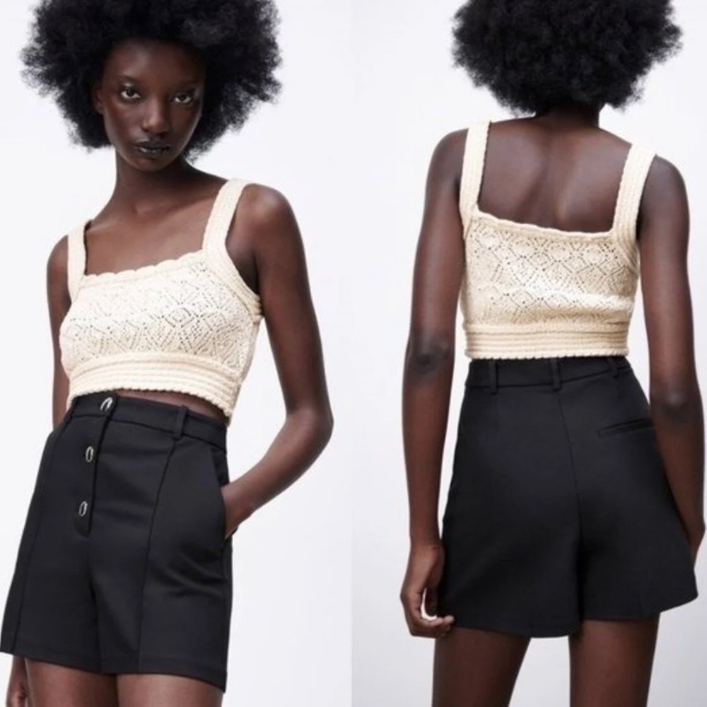 Zara High Waist Bermuda Short USA XS 2